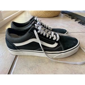 Vans Old Skool Shoes - Black, Womens 9.5